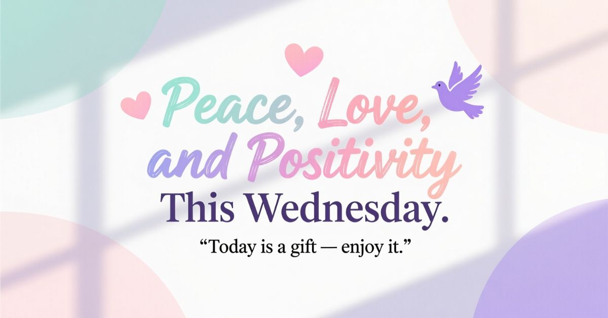 Peace, Love, and Positivity This Wednesday