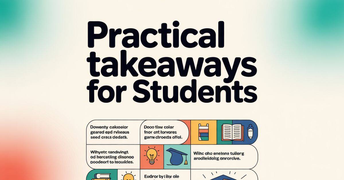 Practical Takeaways for Students