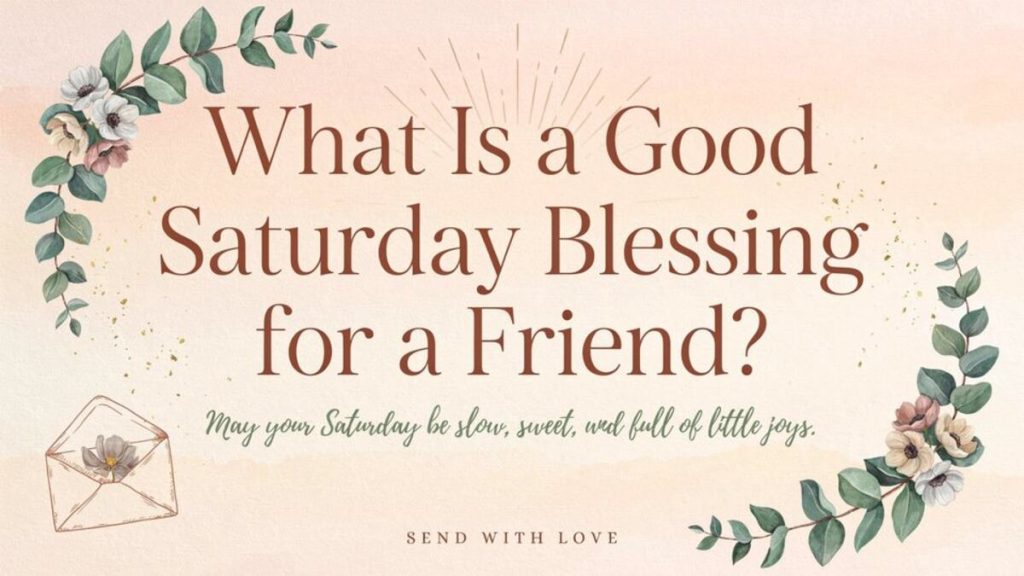 What Is a Good Saturday Blessing for a Friend?